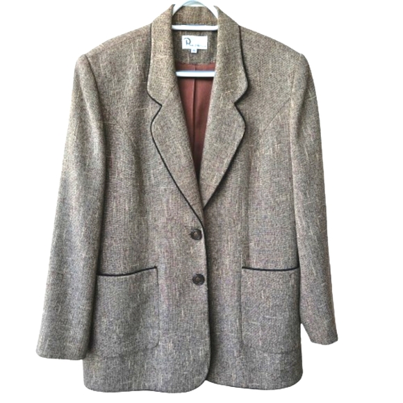 Vintage dress jacket blazer silk blend euro size 44 - Picture 1 of 14